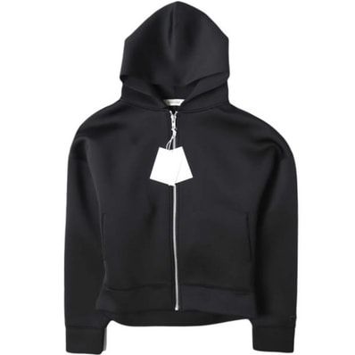 entire studios エンタイアスタジオ 26SS SCUBA ZIP HOOD スキューバジップアップパーカー UNU-26-1033 S BLACK トップス g27687