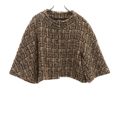 MARNI マルニ イタリア製 ニット ノーカラージャケット 38 ブラウン