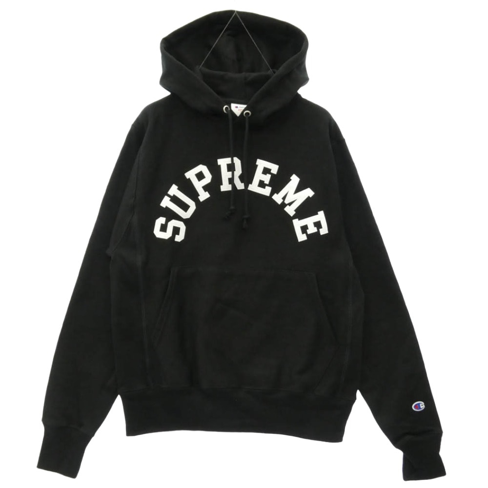 Supreme シュプリーム パーカー 25SS x Champion チャンピオン Hooded Sweatshirt フーデッド スウェットシャツ フーディー パーカー ブラック系 S【新古品】【未使用】【中古】