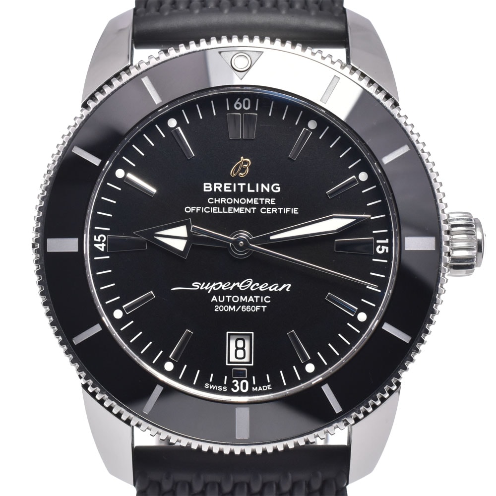 ブライトリング BREITLING AB2020 スーパーオーシャンヘリテージ デイト ブラック 自動巻き メンズ 良品 内箱・保証書付き 腕時計 P#148993