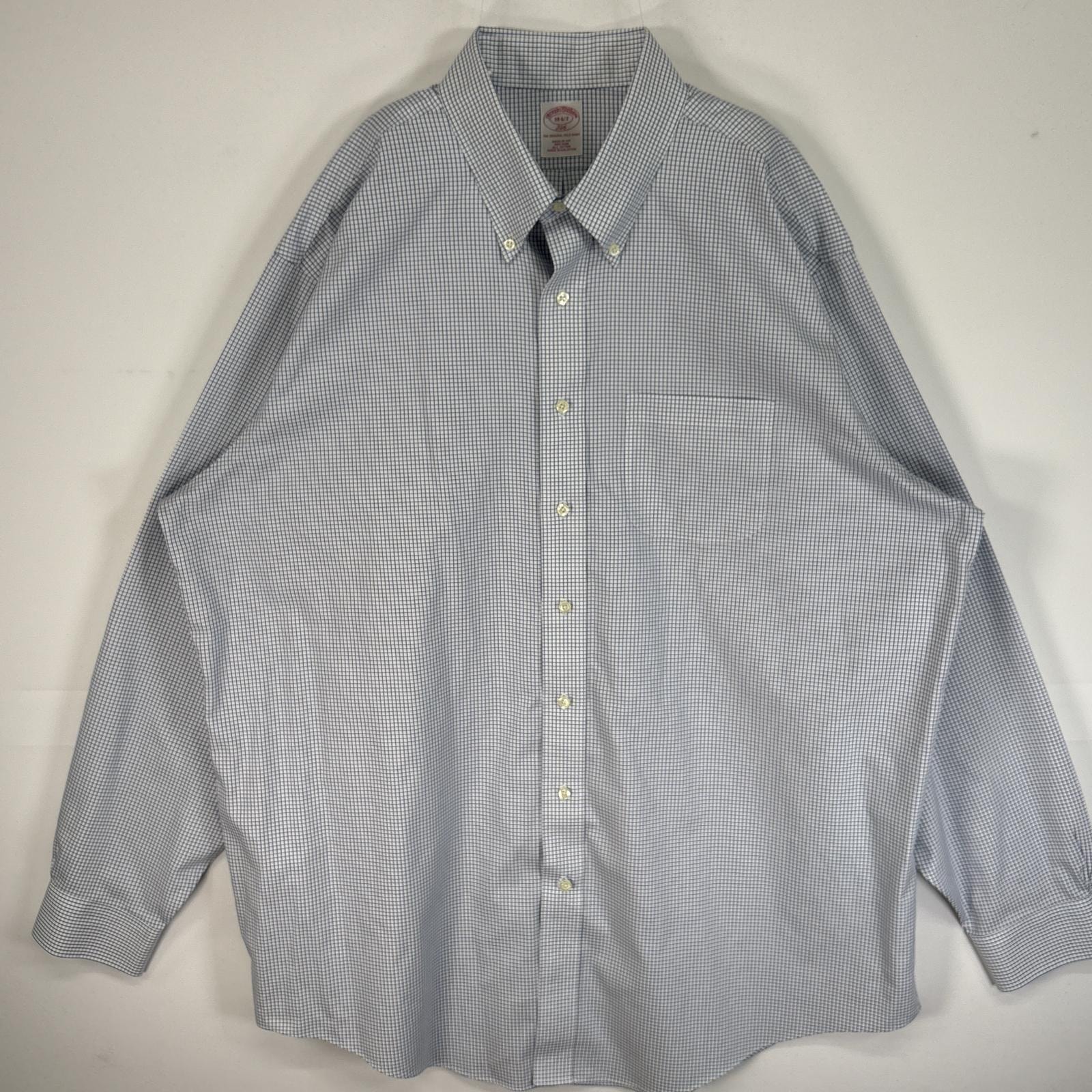 古着 ブルックスブラザーズ Brooks Brothers 長袖シャツ 大きいサイズ ボタンダウン 胸ポケ 18 2XL  ブルー系 チェック メンズ