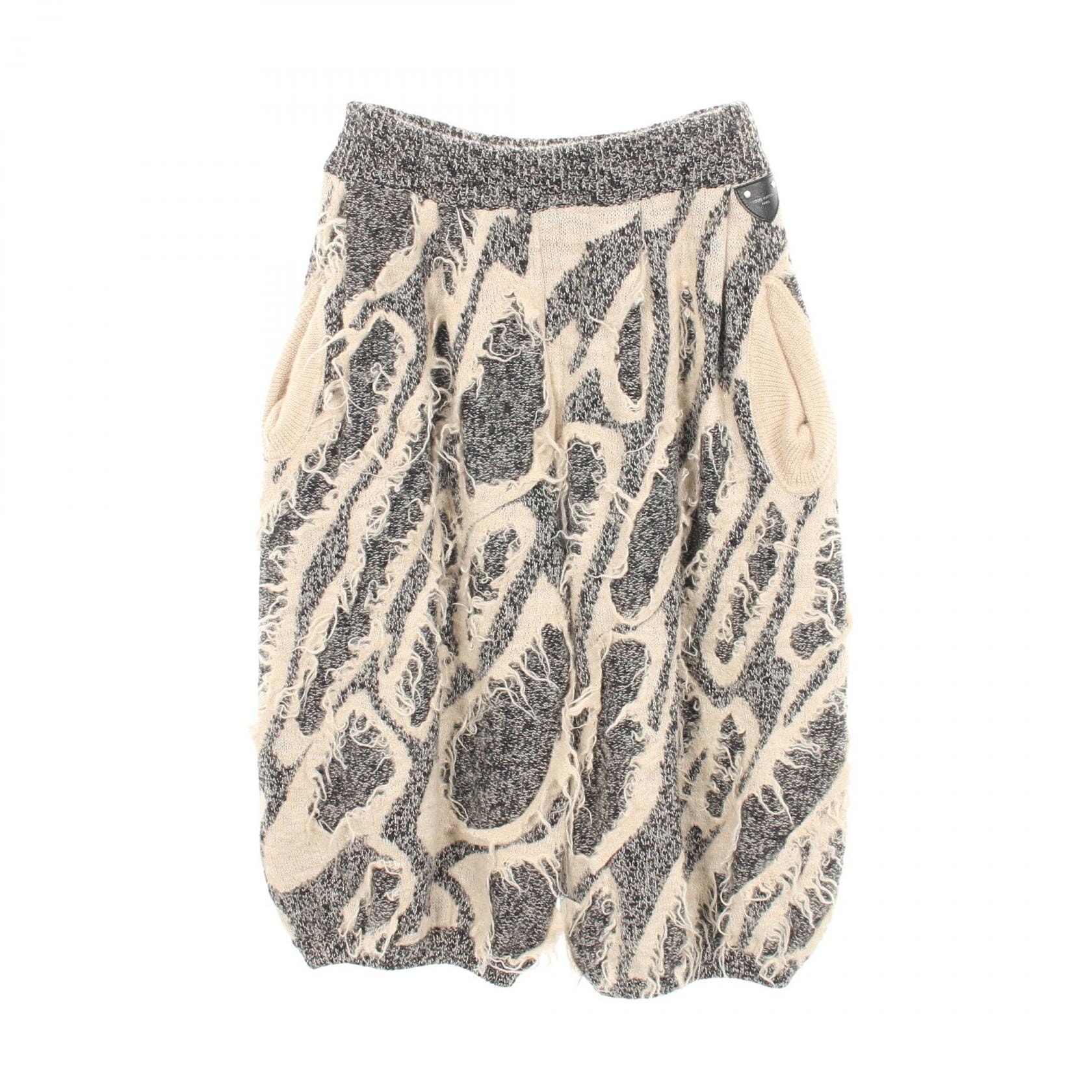 ルイ・ヴィトン LOUIS VUITTON ニット バミューダパンツ パンツ 衣料品 ボトムス ウール ファブリック グレー レディース グレー系 / ベージュ系 【中古】