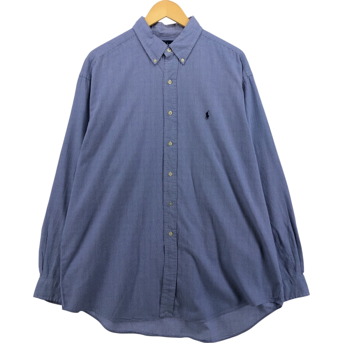 古着 ラルフローレン Ralph Lauren BLAKE 長袖 ボタンダウンチェックシャツ メンズXL相当/eaa568732