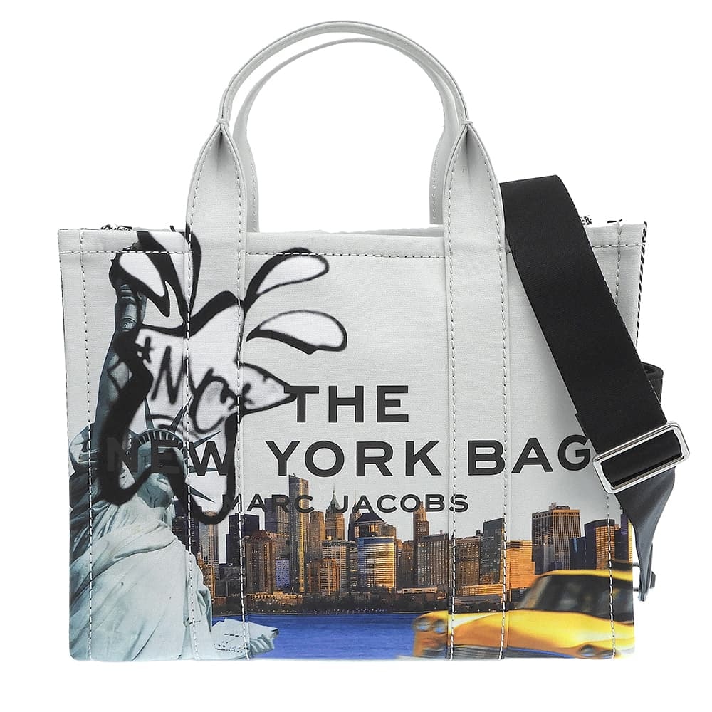 マーク ジェイコブス 美品 THE MEDIUM CITY TOTE トートバッグ レディース グレー系
