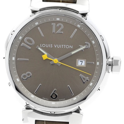 ルイ・ヴィトン タンブール デイト Q1112 クォーツ メンズ 【中古】