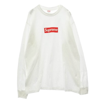 Supreme シュプリーム カットソー 20AW Box Logo L/S Tee ボックスロゴ ロング 長袖 Tシャツ ロンT ホワイト ホワイト系 L【中古】