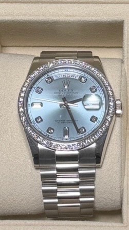 ROLEX Day-Date Silver Dial 118346A