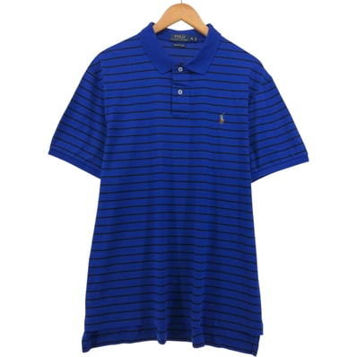 古着 ラルフローレン Ralph Lauren POLO RALPH LAUREN PIMA SOFT TOUCH 半袖 ボーダー ポロシャツ メンズXL相当/eaa578743