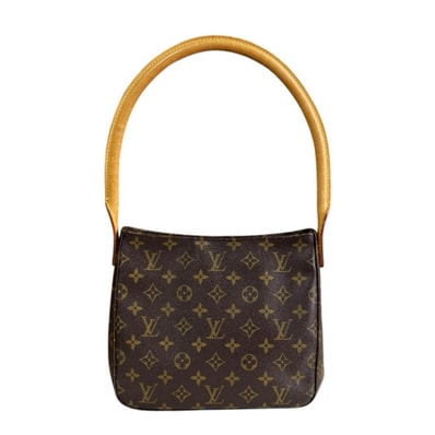 ルイヴィトン ルーピングMM モノグラム ショルダーバッグ モノグラムキャンバス M51146 ブラウン レディース LOUIS VUITTON 中古