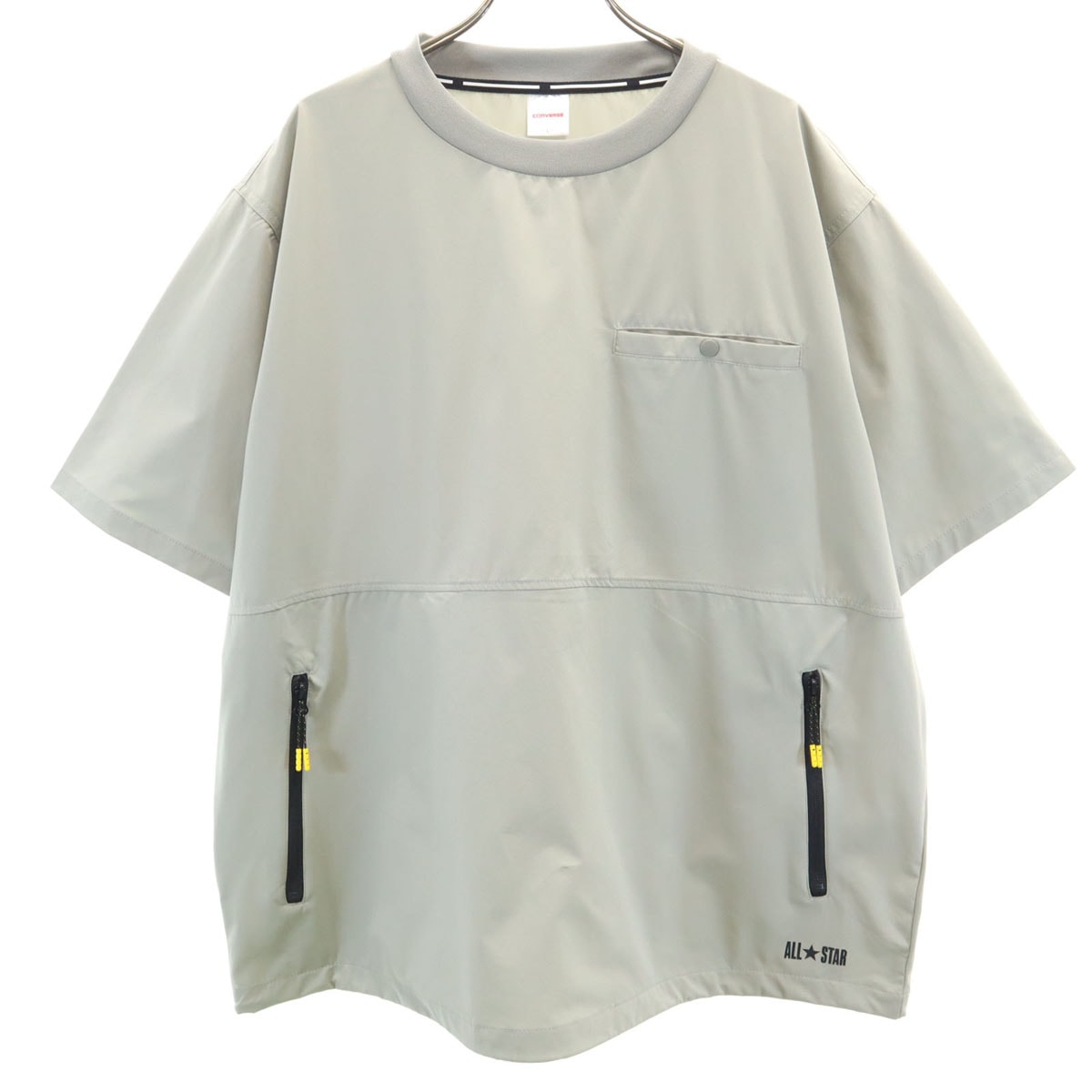 美品 CONVERSE コンバース 半袖 プルオーバー シャツ L グレー系 ワーク