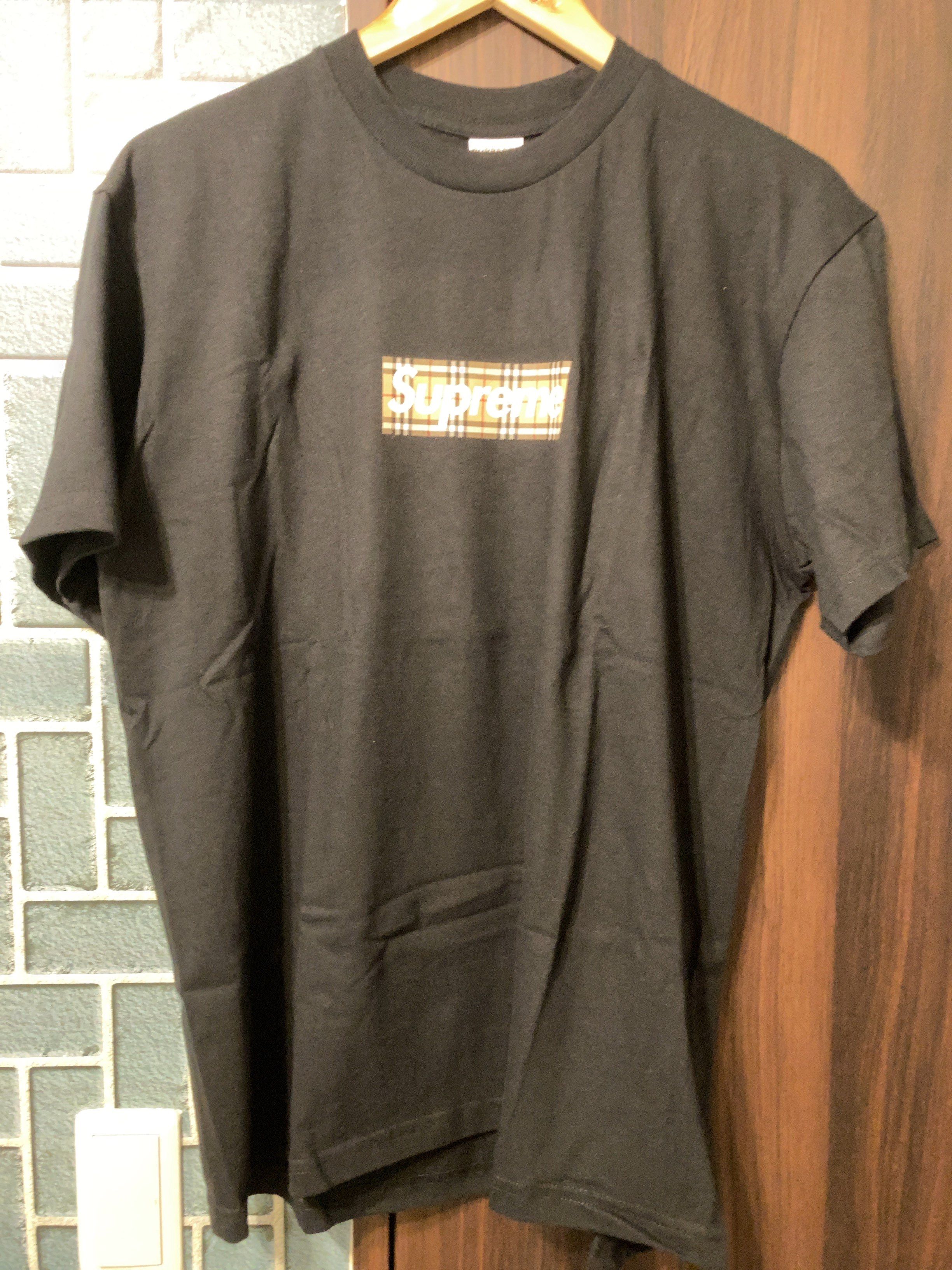Supreme / Burberry Box Logo Tee "Black"