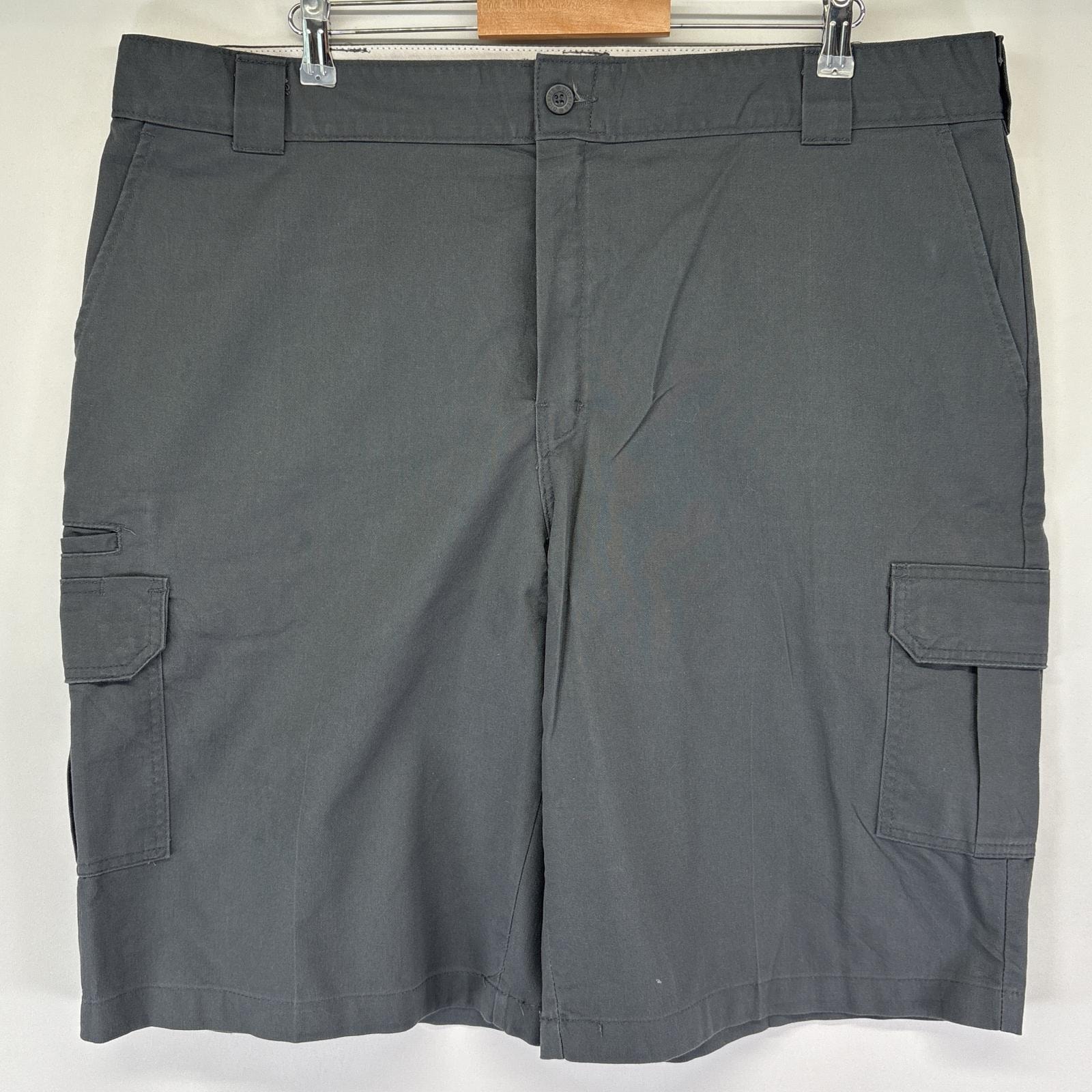 古着 ディッキーズ Dickies ショートパンツ ワーク 半ズボン ハーフパンツ 短パン 大きいサイズ ワンポイント w44 ダークグレー系 メンズ
