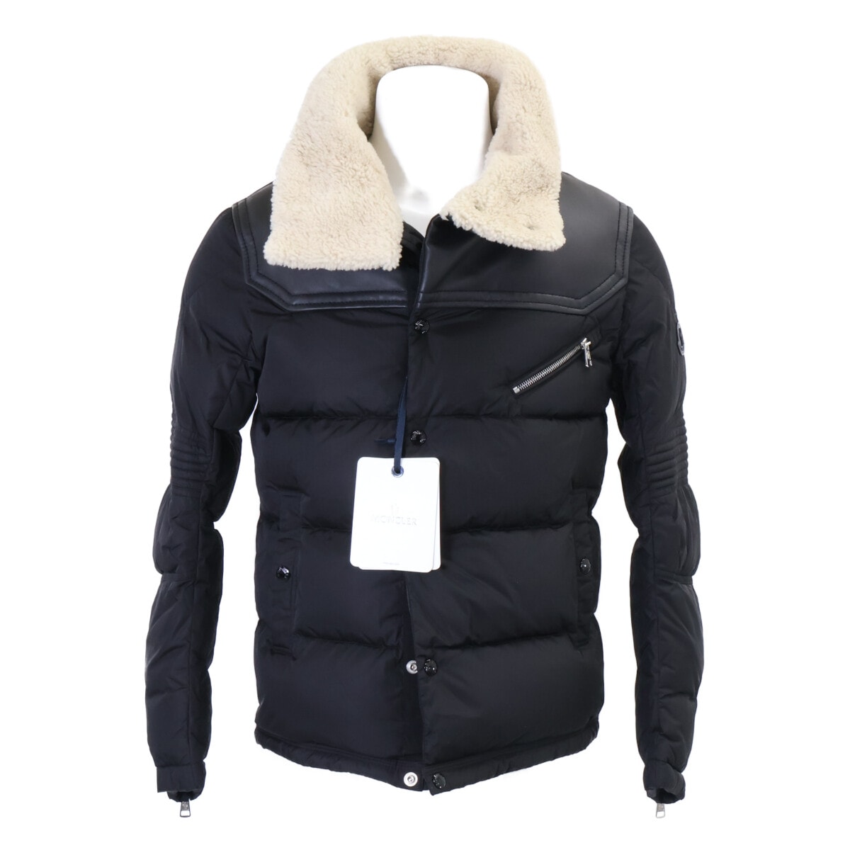 モンクレール 新品同様 LEO シープスキン切替 ボア ダウンジャケット 1