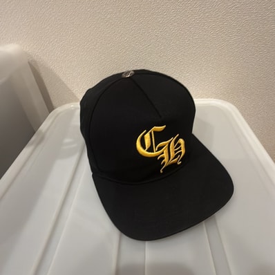 Chrome Hearts 6 Panel On Field CH White Baseball Cap "Black/Yellow"