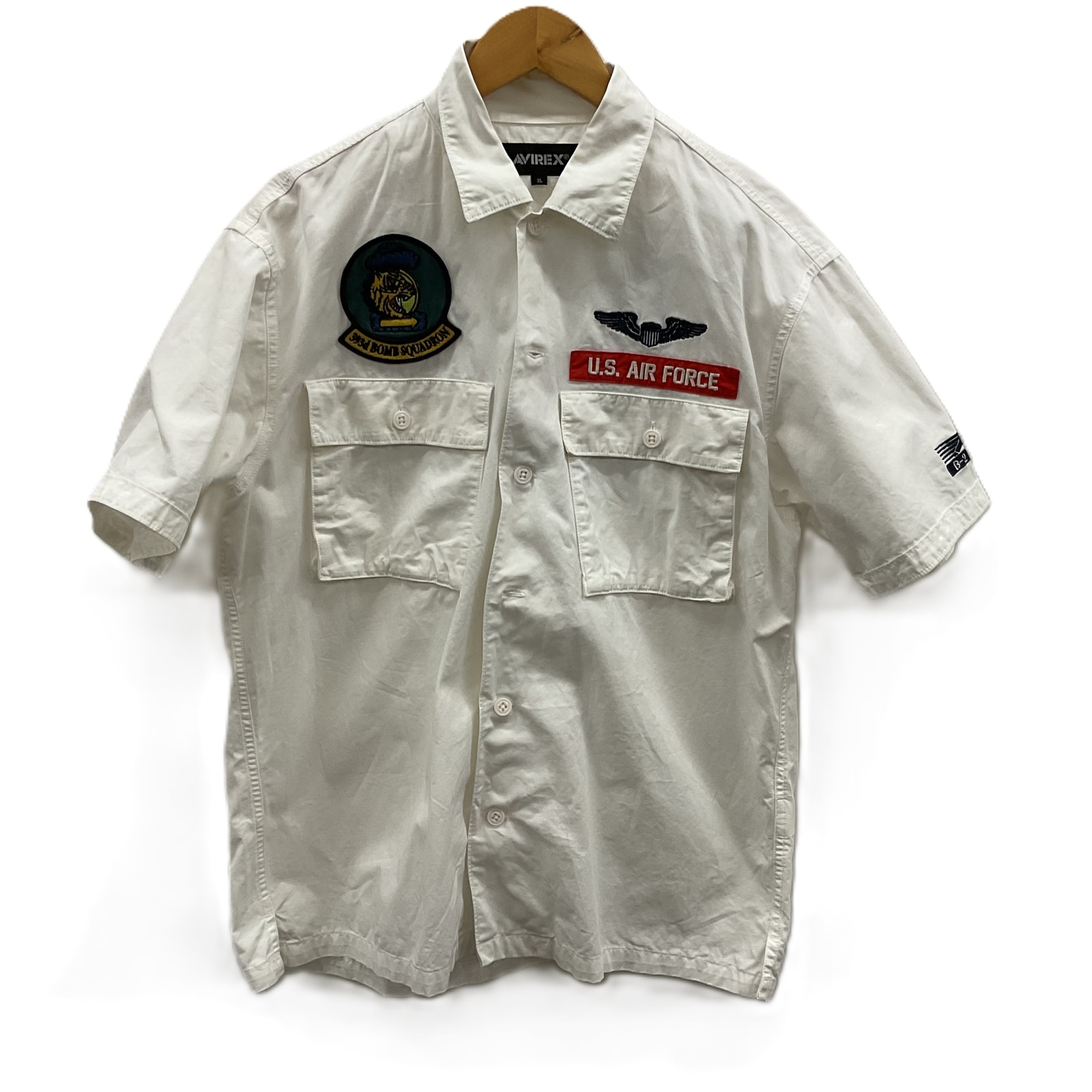 AVIREX 【アヴィレックス】半袖シャツ フロントロゴ&バックロゴ XL
