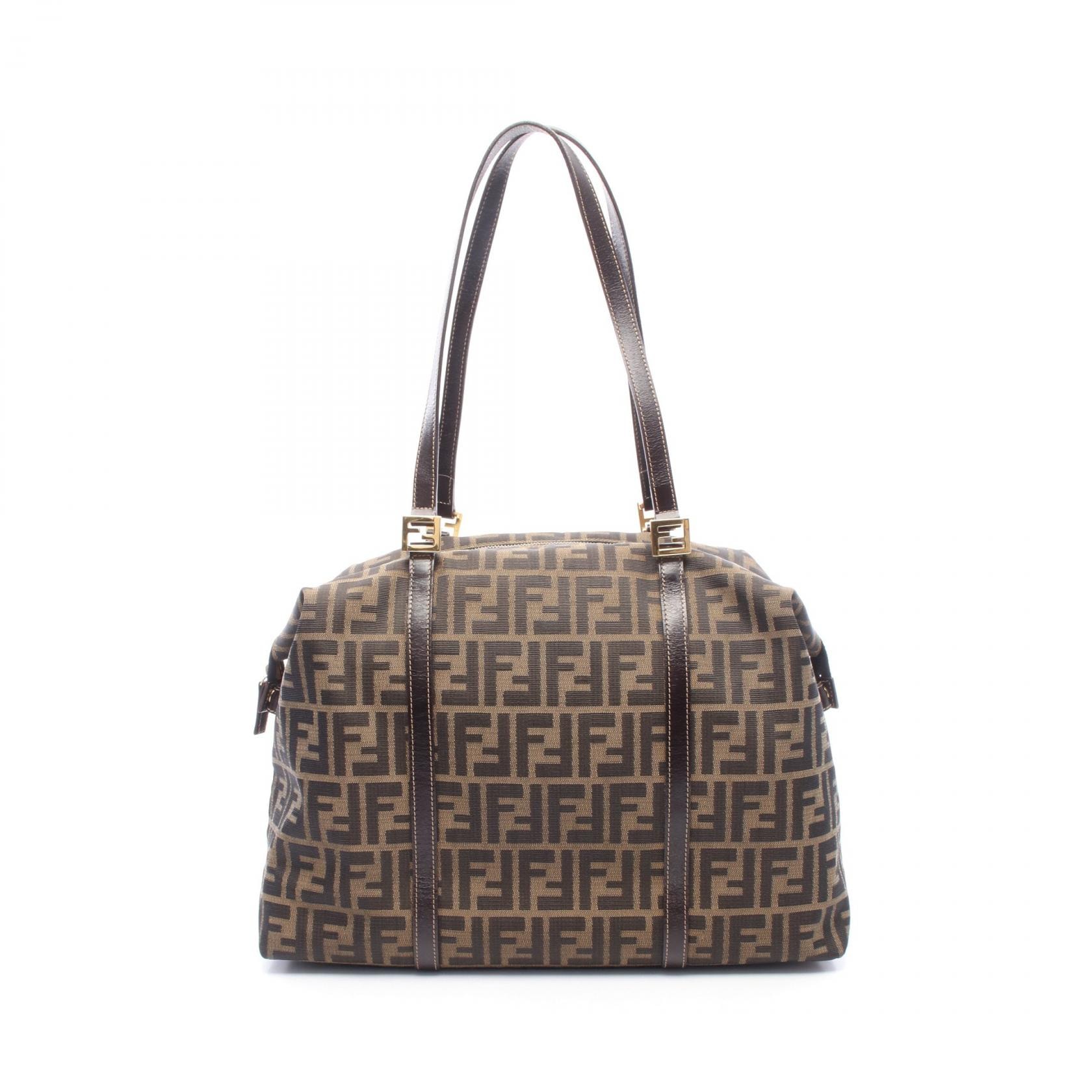 C (やや傷や汚れあり)】フェンディ FENDI ズッカ ショルダーバッグ