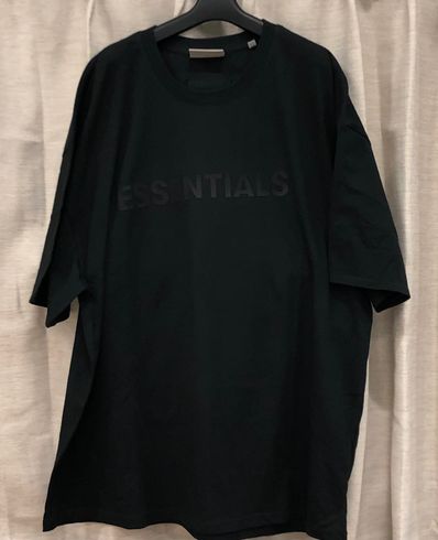 FEAR OF GOD ESSENTIALS 3D Silicon Applique Boxy T-Shirt "Black"