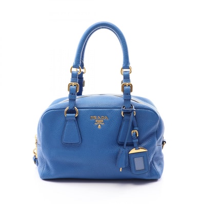 プラダ PRADA VIT.DAINO ハンドバッグ バッグ レザー レディース ブルー系 B3091M 【中古】