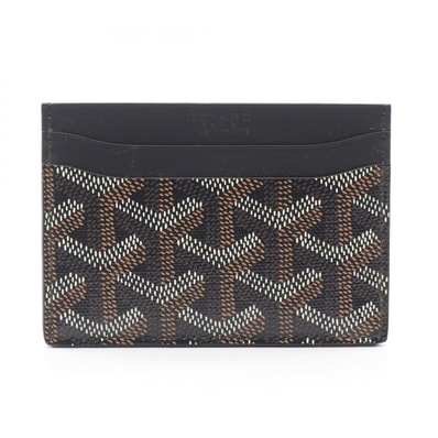 ゴヤール GOYARD サン シュルピス カードケース アクセサリー PVCコーティングキャンバス レザー レディース ブラック系 / ブラウン系 / ホワイト系 STSULPPMLTY01CL01X 【中古】