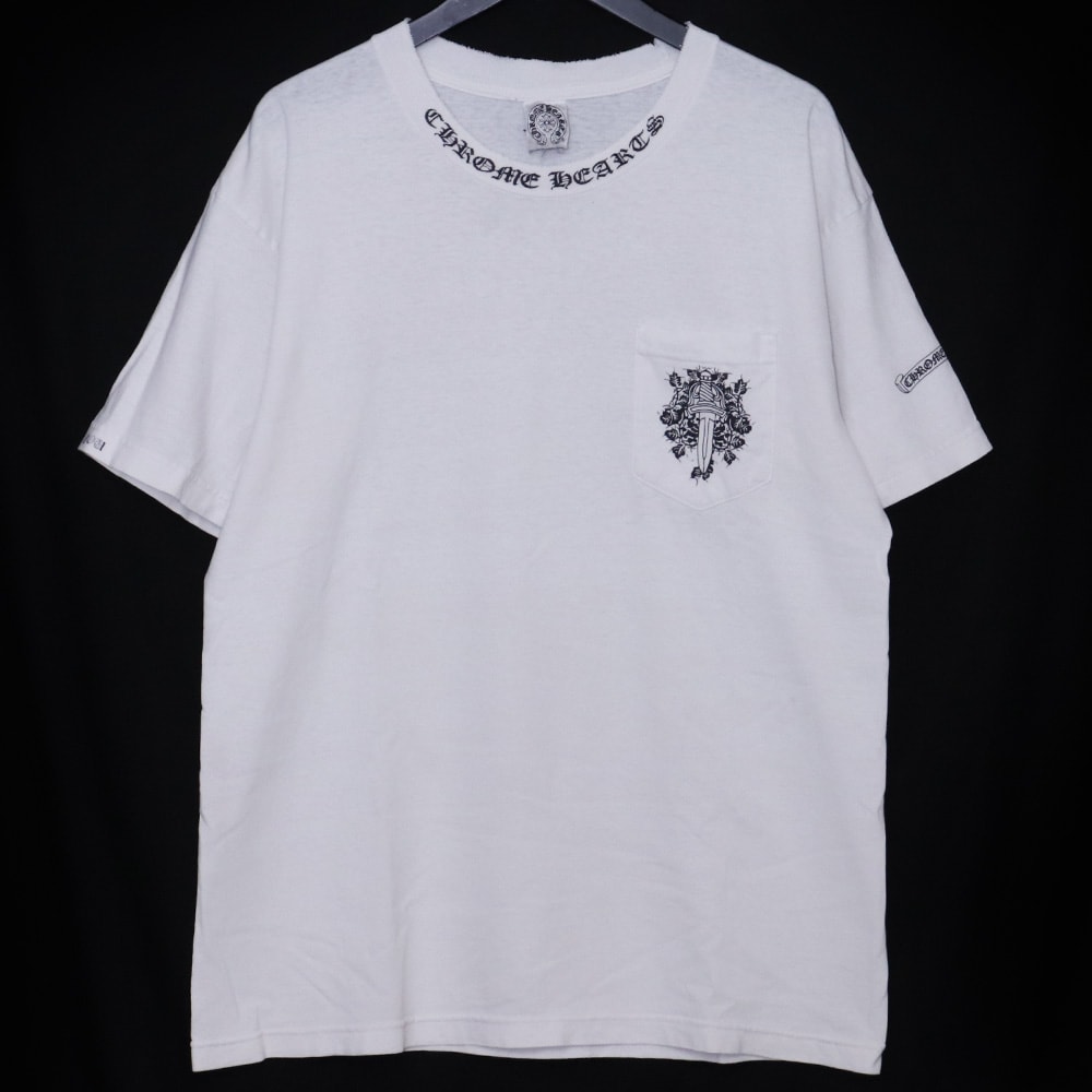 CHROME HEARTS オールド ネックロゴヴァインダガープリントポケットTシャツ