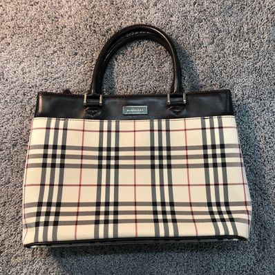 バーバリー ノバ チェック トート ベージュ