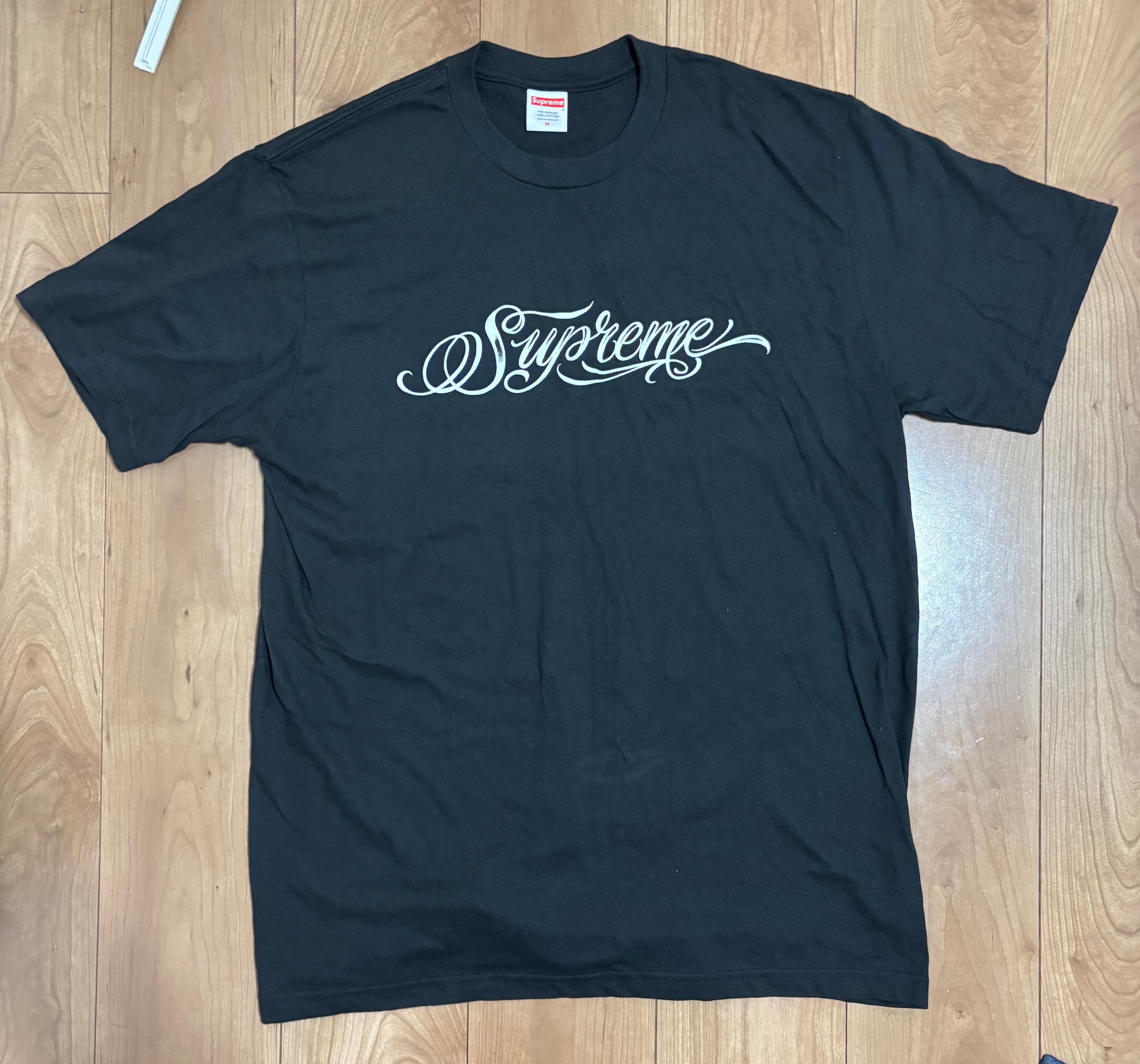 シュプリーム スクリプト Tシャツ "ブラック"