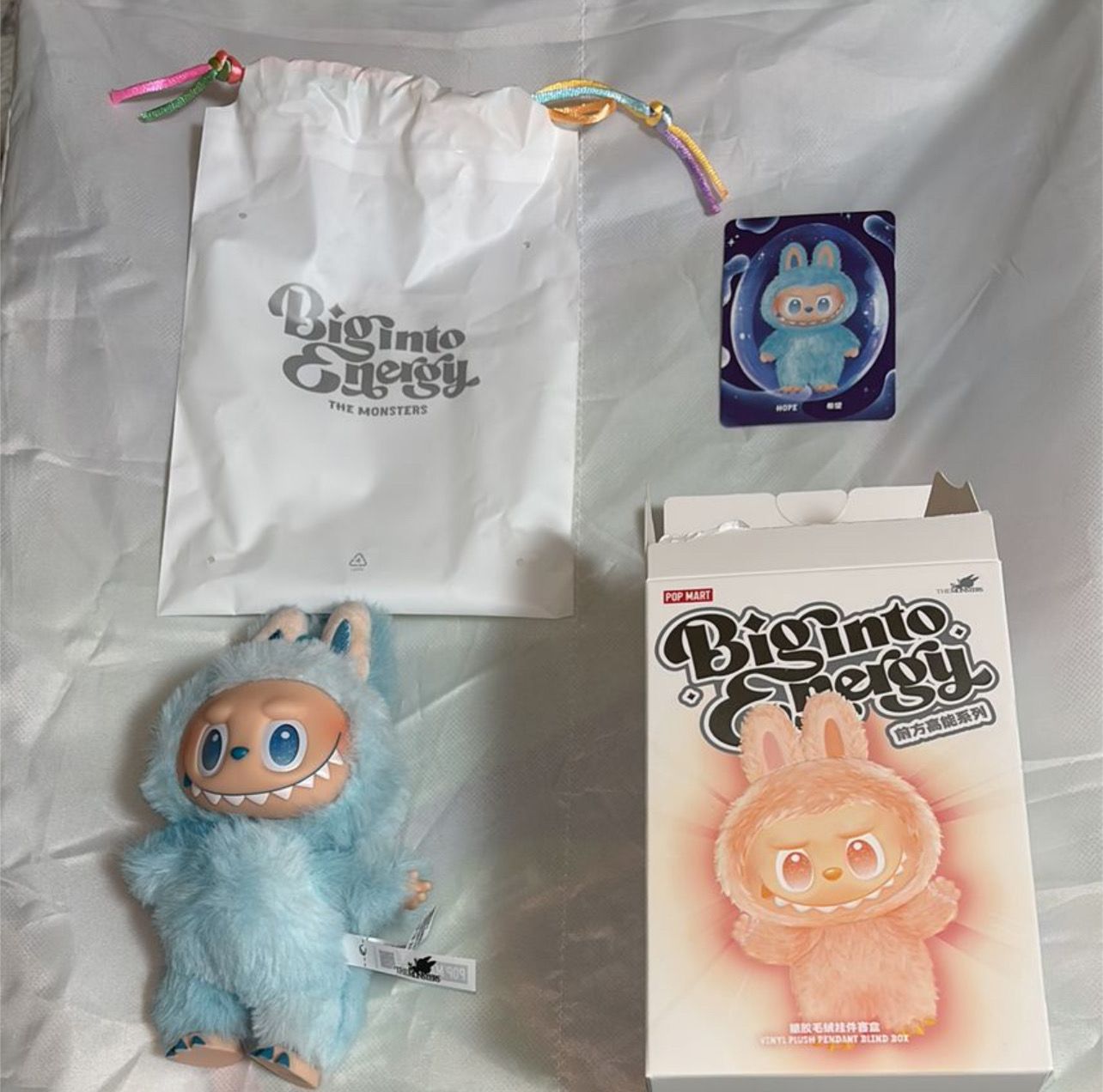 POP MART THE MONSTERS (LABUBU) Big into Energy Series Plush Pendant HOPE