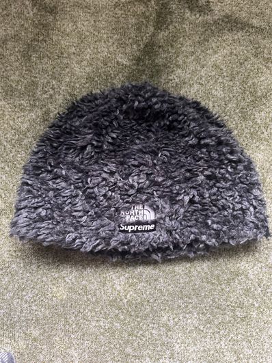 Supreme x The North Face High Pile Fleece Beanie "Black"