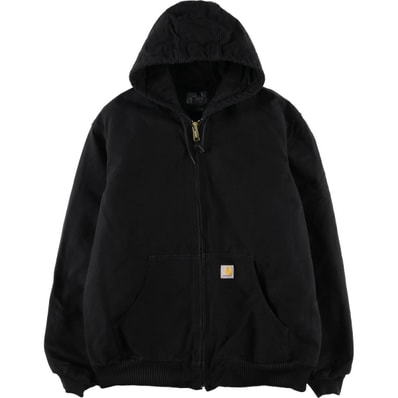 古着 カーハート Carhartt アクティブジャケット LOOSE FIT 中綿入り ダックフルジップパーカー USA製 メンズXL相当/eaa608734