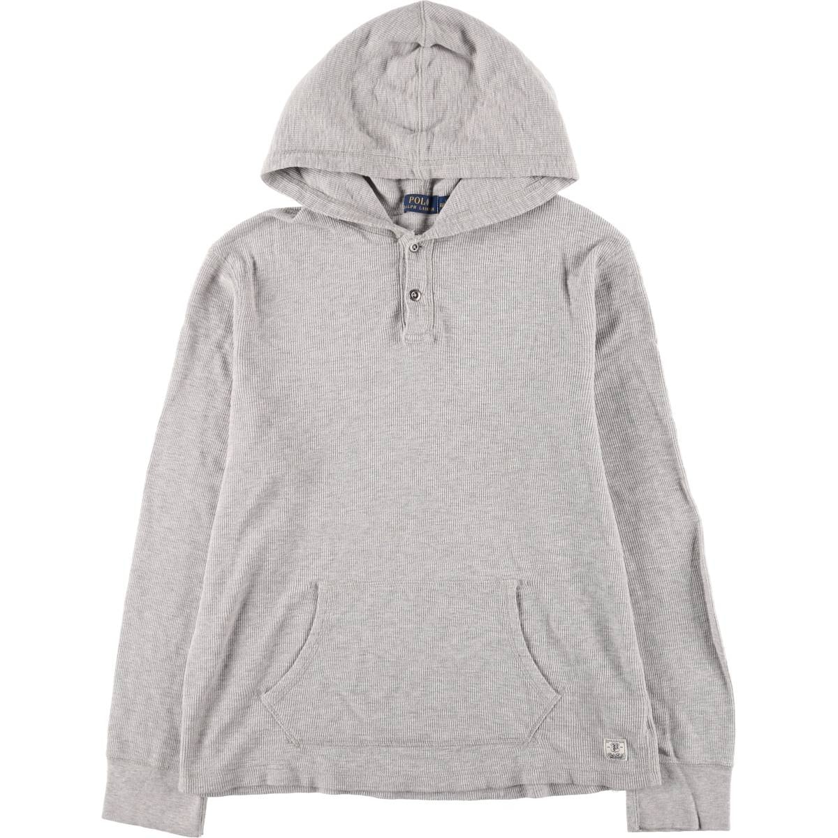 古着 ラルフローレン Ralph Lauren フード付き ヘンリーネック サーマルロングTシャツ メンズL相当/eaa578338