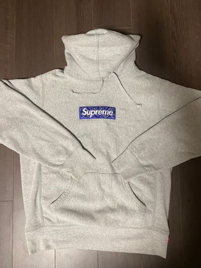 Supreme Bandana Box Logo Hooded Sweatshirt "Grey"