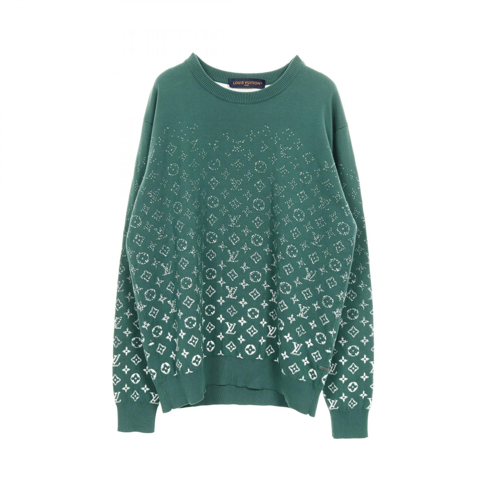 ルイ・ヴィトン LOUIS VUITTON モノグラムグラディエント ニット 衣料品 トップス コットン メンズ グリーン系 RM232Q USO HKN44W 【中古】