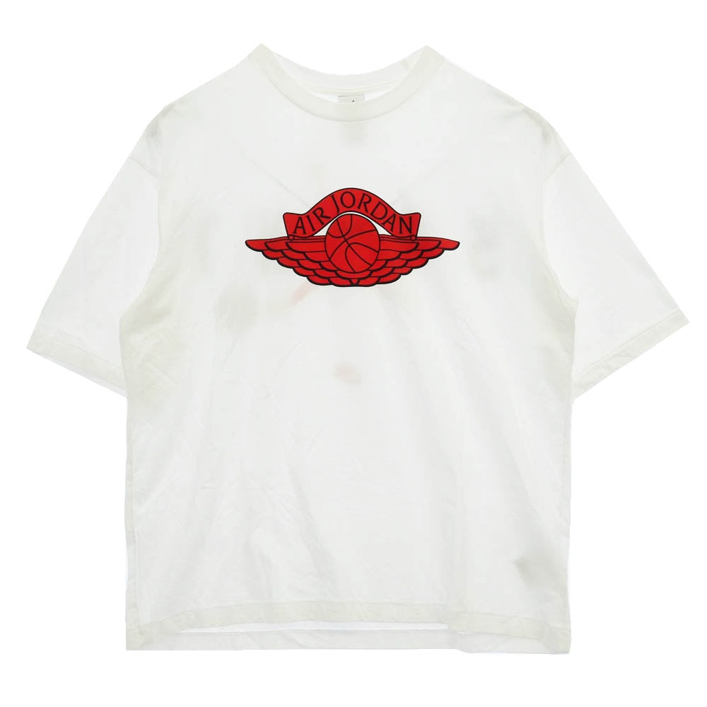 SAINT MICHAEL セントマイケル NIKE ナイキ 26SS FV4716-100 × NIKE JORDAN BRAND ナイキ ジョーダン ブランド MJ SS TEE  ロゴ プリント Tシャツ 半袖 カットソー ホワイト系 M【美品】【中古】