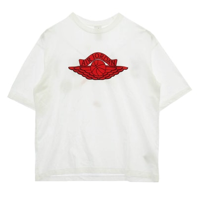 SAINT MICHAEL セントマイケル NIKE ナイキ 26SS FV4716-100 × NIKE JORDAN BRAND ナイキ ジョーダン ブランド MJ SS TEE ロゴ プリント Tシャツ 半袖 カットソー ホワイト系 M【美品】【中古】