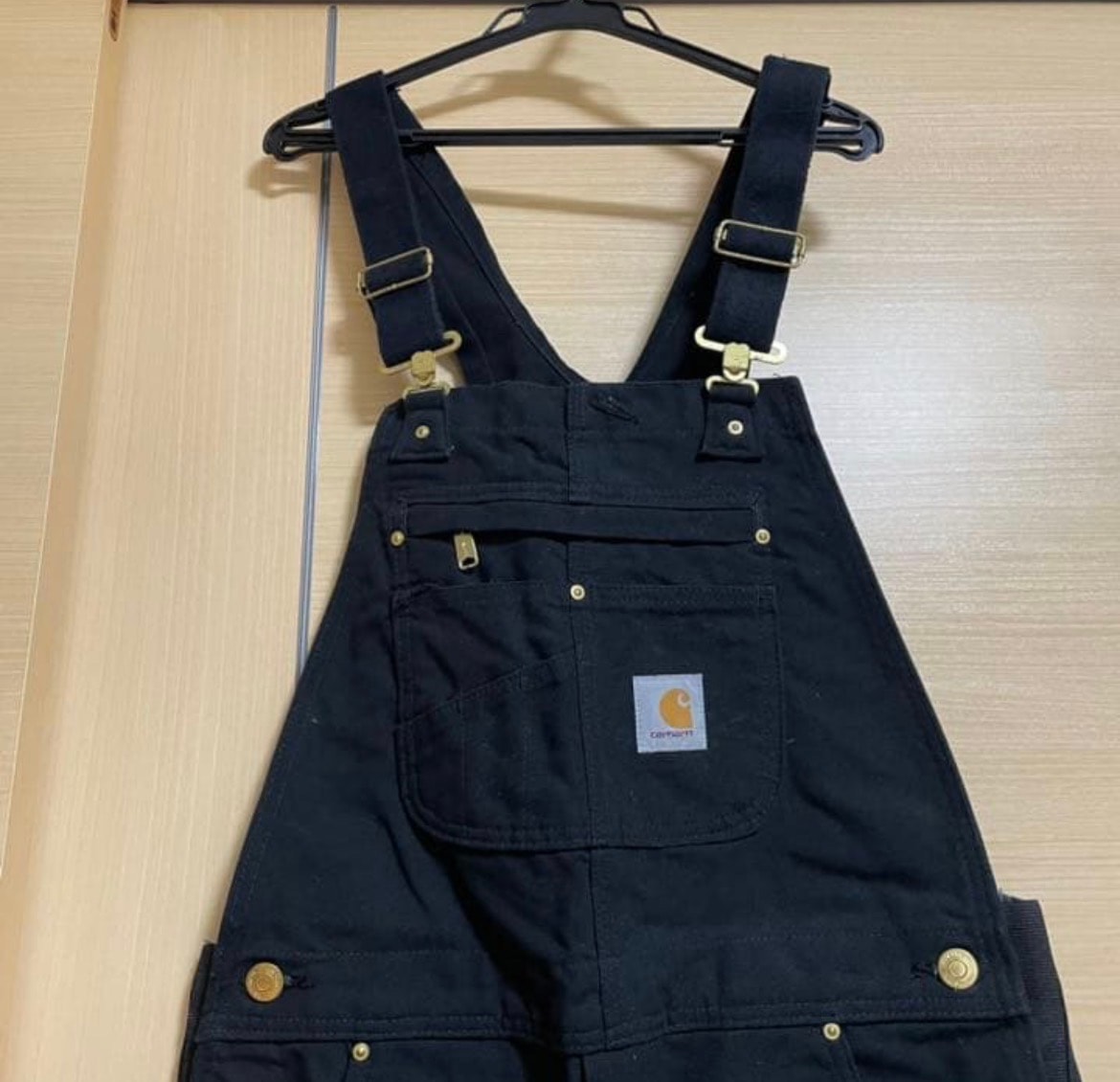カーハート オーバーオール ブラック