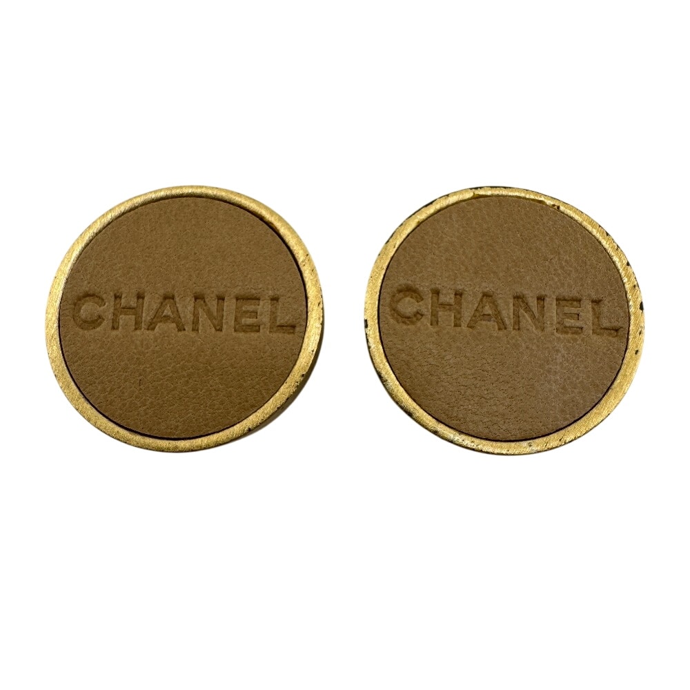 シャネル CHANEL イヤリング シャネルロゴ 00A ベージュ
