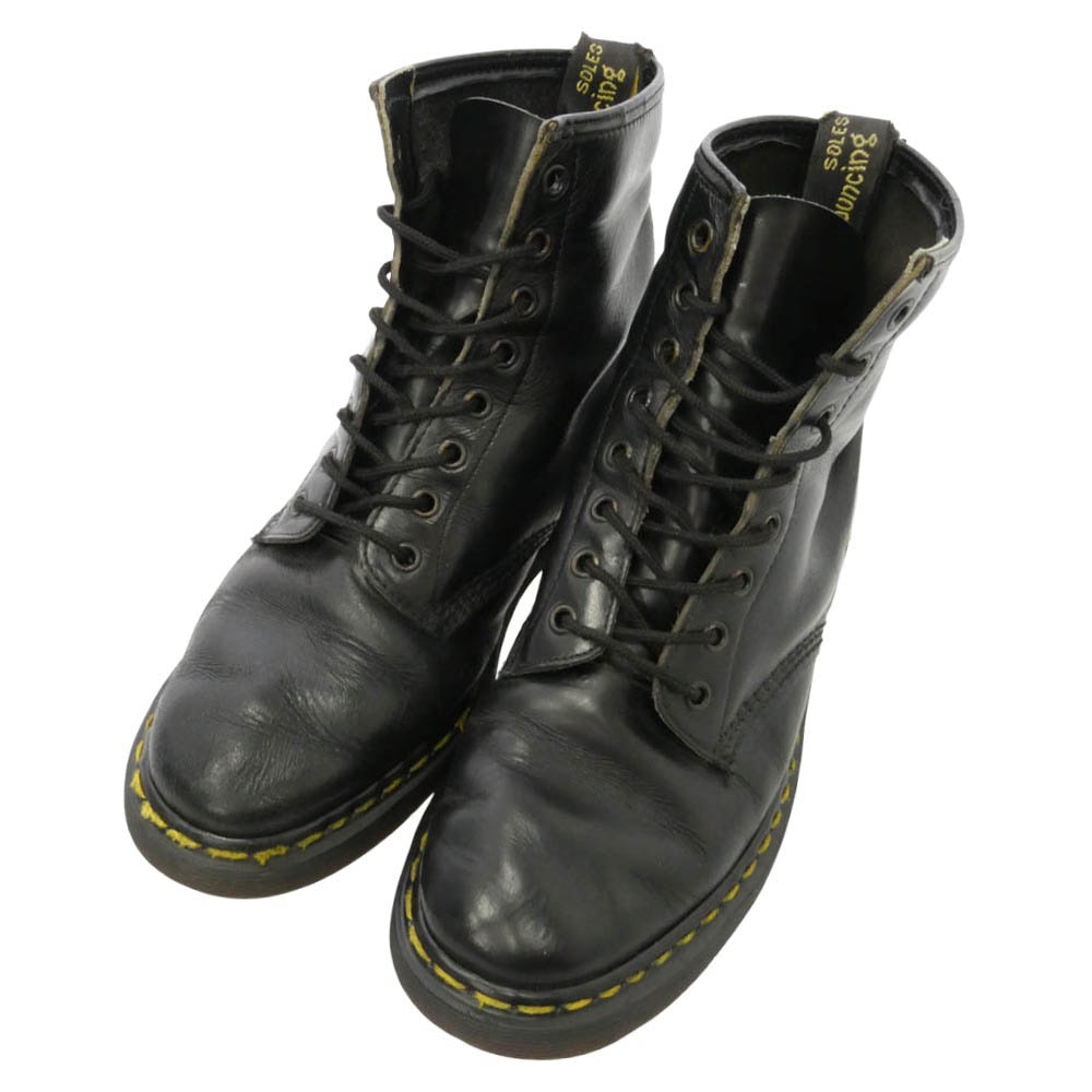 Dr.Martens ドクターマーチン MADE IN ENGLAND 英国製 8ホール ブーツ ブラック系 サイズ表記なし【中古】