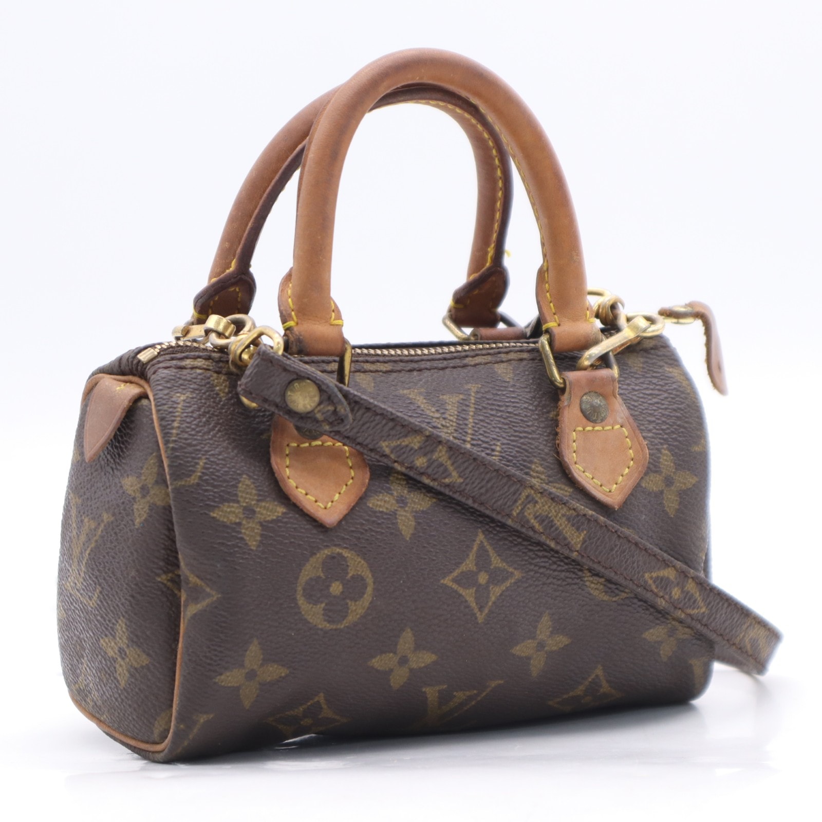 LOUIS VUITTON ルイ・ヴィトン モノグラム ミニスピーディ M41534 2wayハンドバッグ ブラウン ベージュ コーティングキャンバス レザー レディース