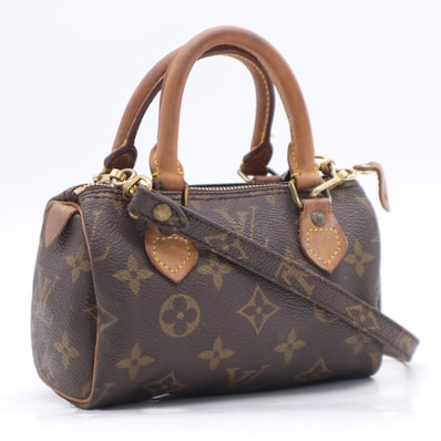 LOUIS VUITTON ルイ・ヴィトン モノグラム ミニスピーディ M41534 2wayハンドバッグ ブラウン ベージュ コーティングキャンバス レザー レディース