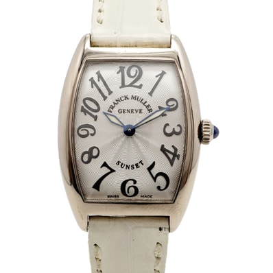 【6wda0056】フランクミュラー トノウカーベックス サンセット 1752QZSUN シルバー文字盤【中古】腕時計 レディース