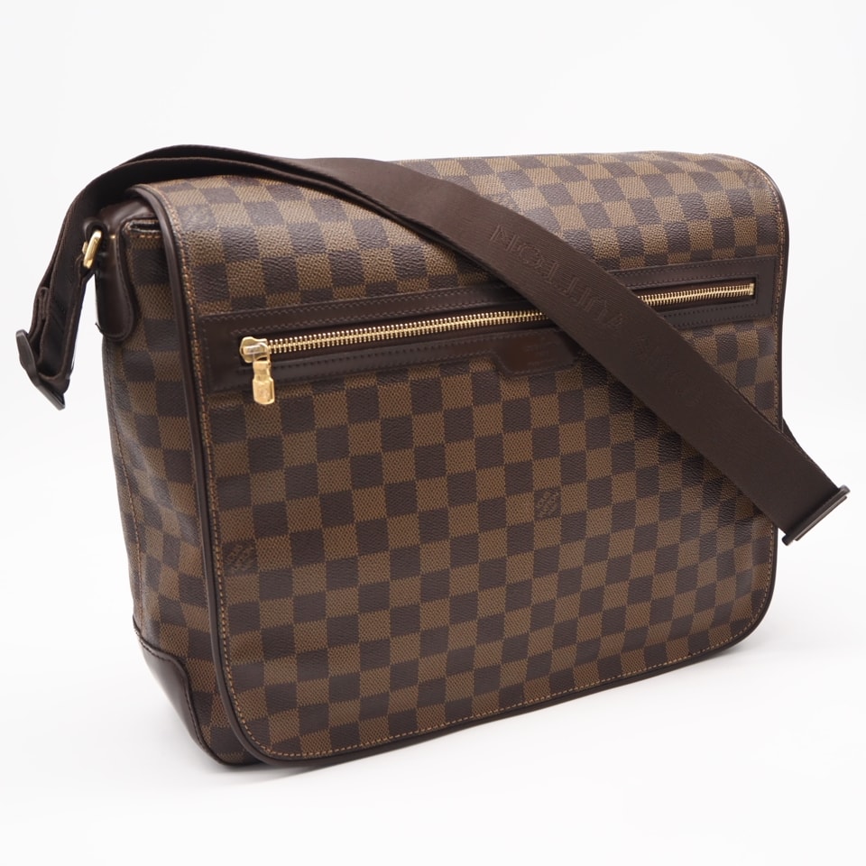 LOUIS VUITTON ルイ・ヴィトン ダミエ スペンサー N58021 ショルダーバッグ ブラウン ベージュ コーティングキャンバス レザー メンズ