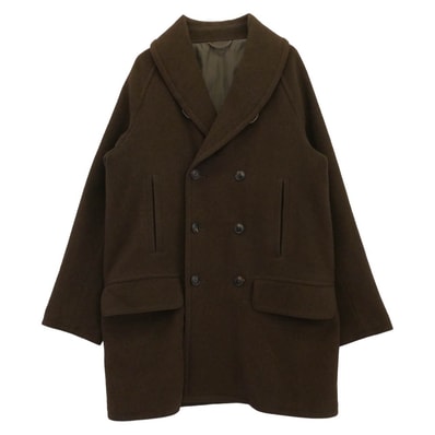 COMOLI コモリ コート J03-04011 ヤクメルトン ショールカラー コート ブラウン系 2【中古】