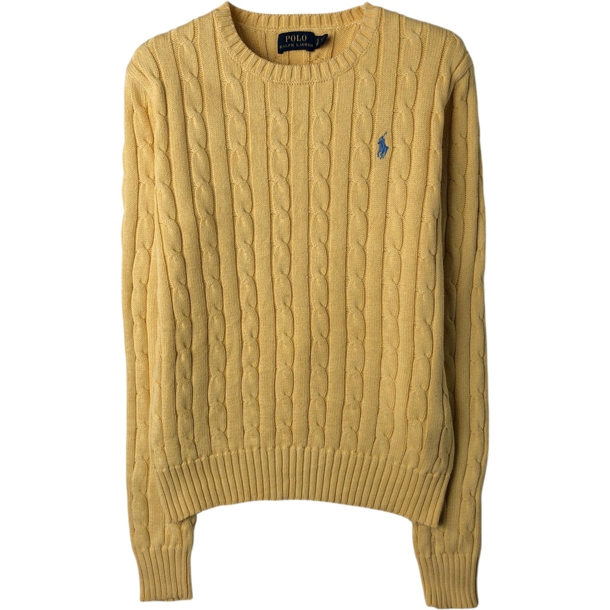 古着 ラルフローレン Ralph Lauren POLO RALPH LAUREN ケーブル編み コットンニットセーター レディースS相当/eaa626290