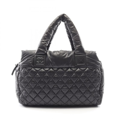 シャネル CHANEL コココクーン ハンドバッグ バッグ ナイロン レザー レディース ブラック系 【中古】