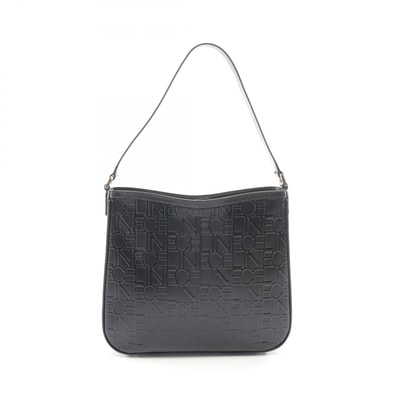 セリーヌ CELINE ロゴ ショルダーバッグ バッグ レザー レディース ブラック系 【中古】