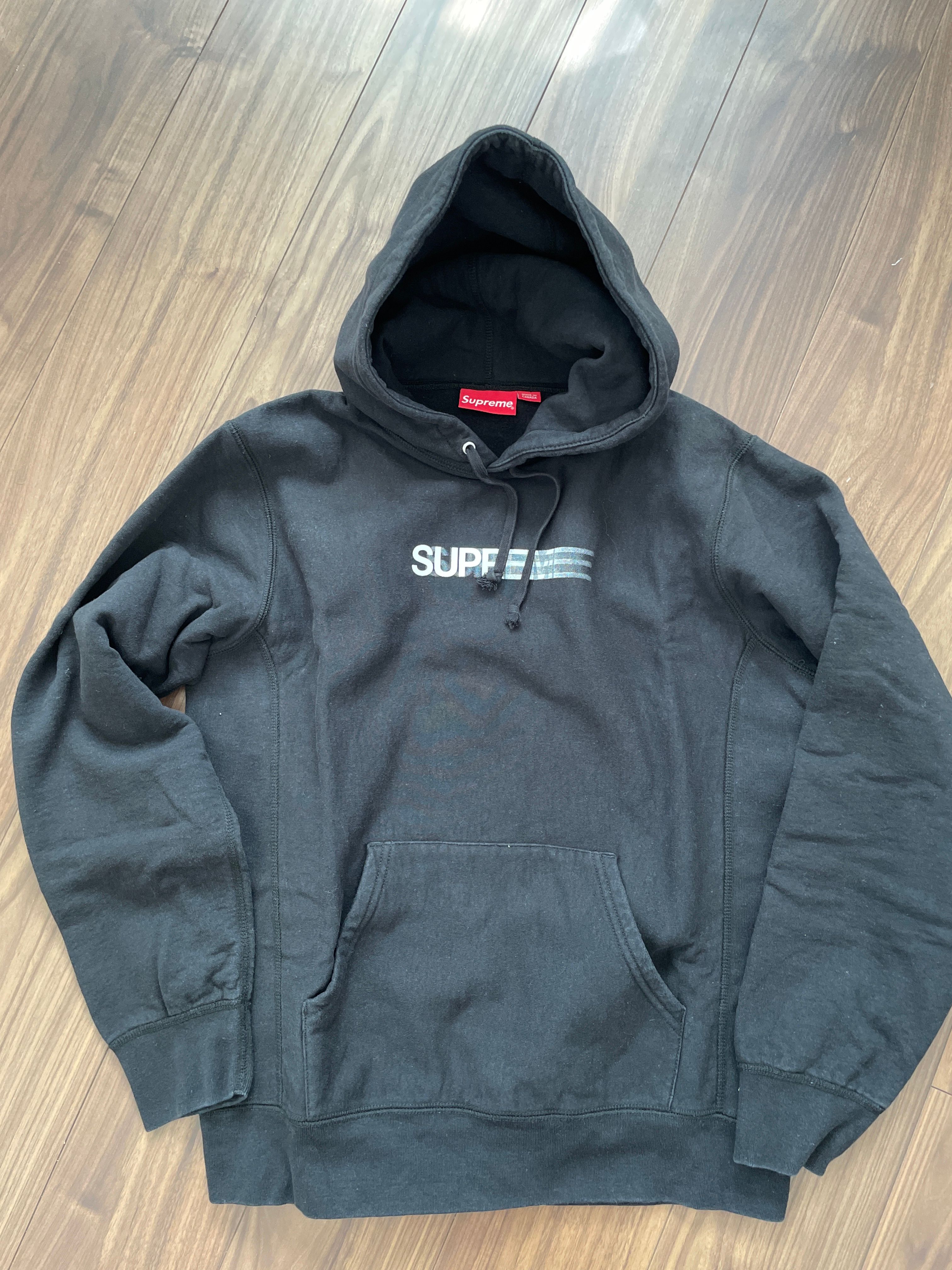Supreme Motion Logo Hooded Sweatshirt "Black" (20SS)