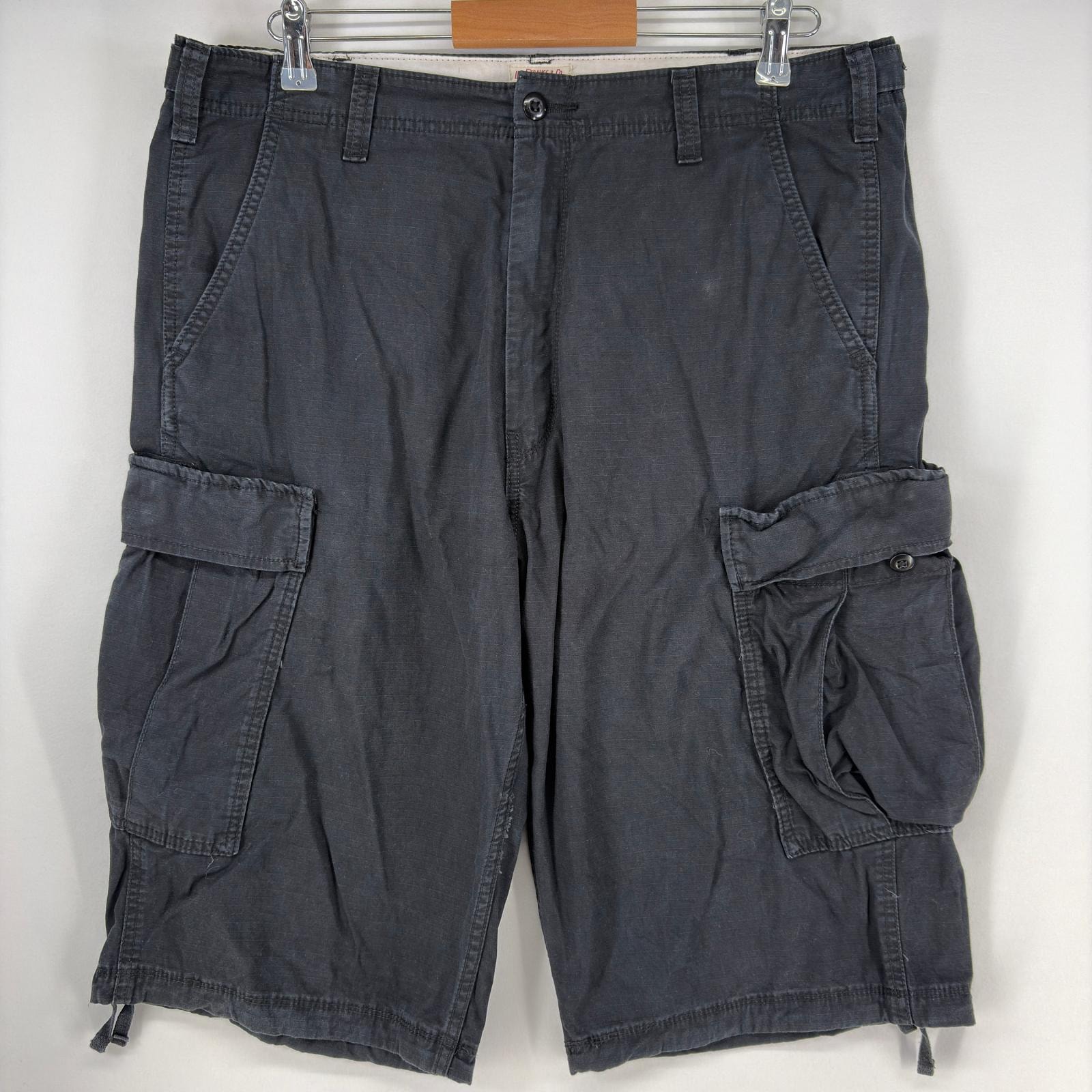古着 リーバイス Levi's ショートパンツ カーゴ リップストップ ハーフパンツ チノパン 36  ブラック メンズ