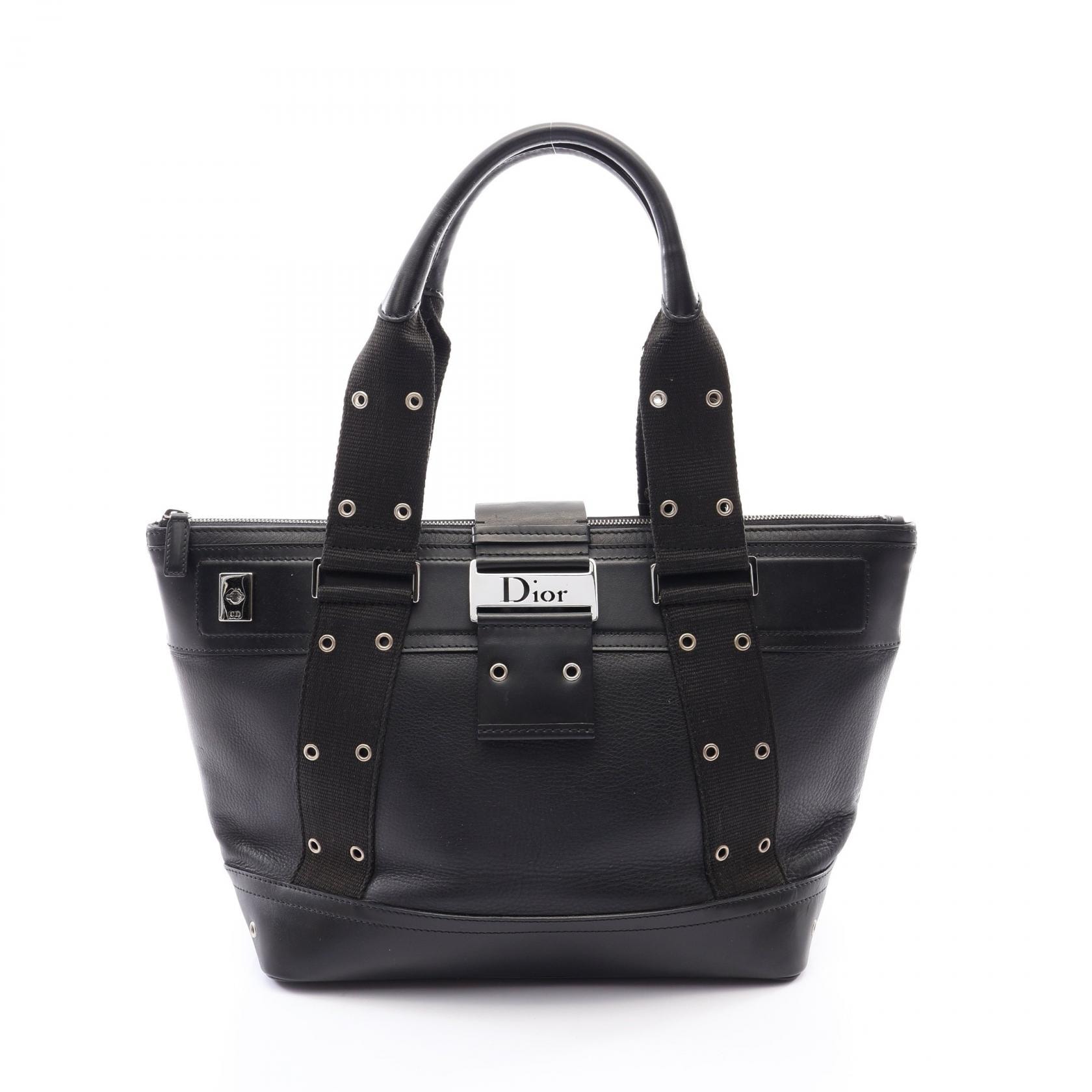 ディオール Dior ストリートシック トートバッグ トートバッグ バッグ レザー キャンバス レディース ブラック系 【中古】