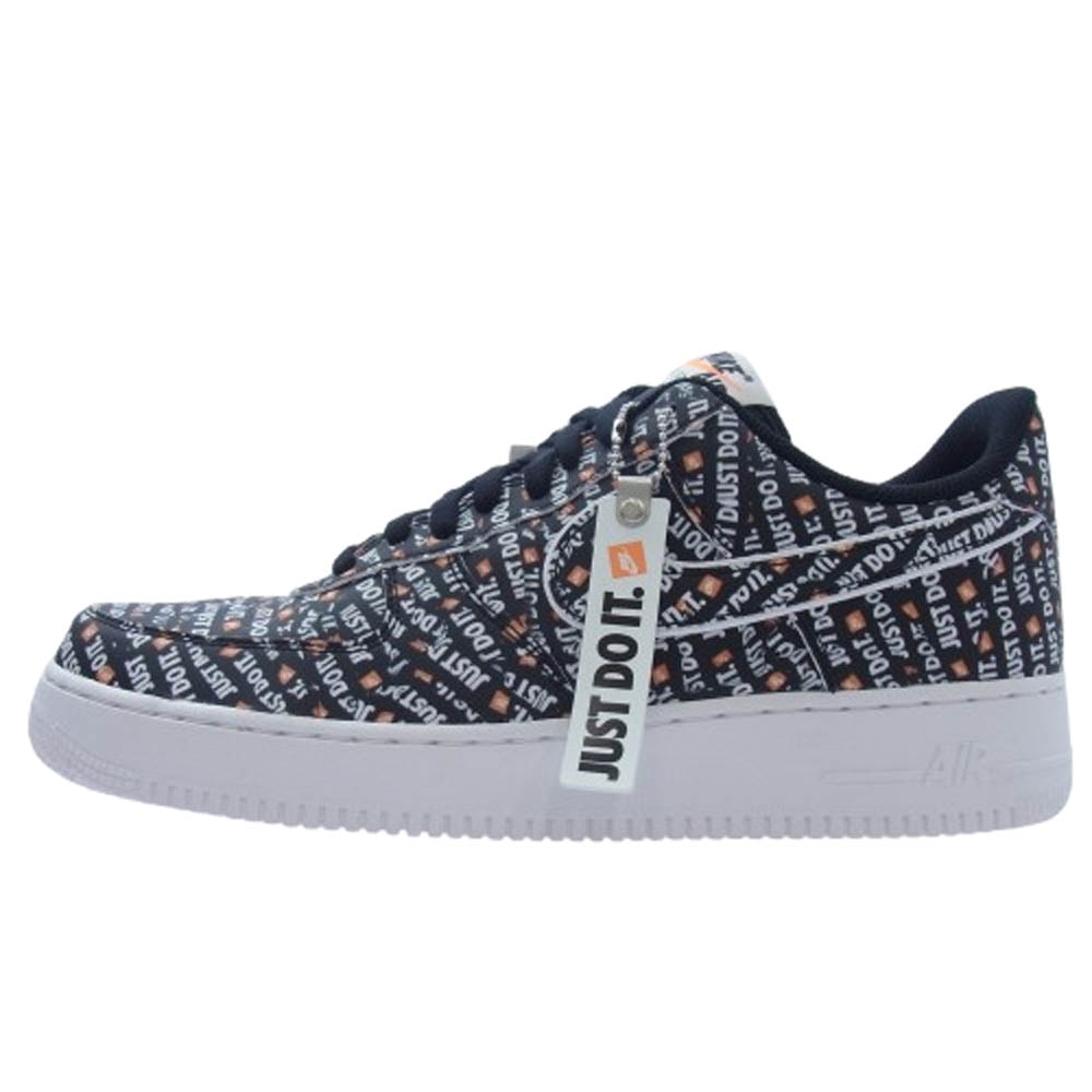NIKE ナイキ スニーカー AO6296-001 AIR FORCE1 07 PRM JDI ナイキ エア フォース 1 07 LV8 JUST DO IT ローカット スニーカー ブラック系 ホワイト系 29cm【新古品】【未使用】【中古】