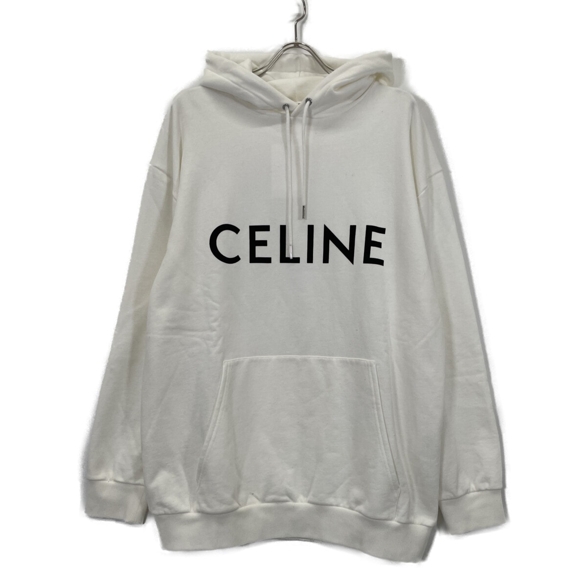 セリーヌ ホワイト 2Y668670Q Sweatshirts フーディープルオーバーシャツ S